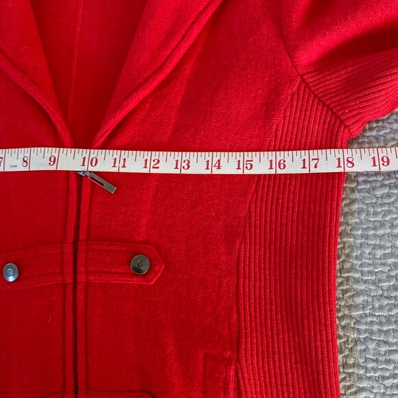 Tribal - Red Longsleeve Military Style Ribbed Sweater - Picture 4 of 7